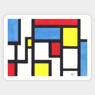 Tribute to Mondrian I Sticker